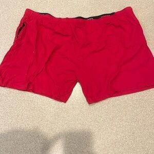 men’s Size 4XL Hanes red lounge shorts.